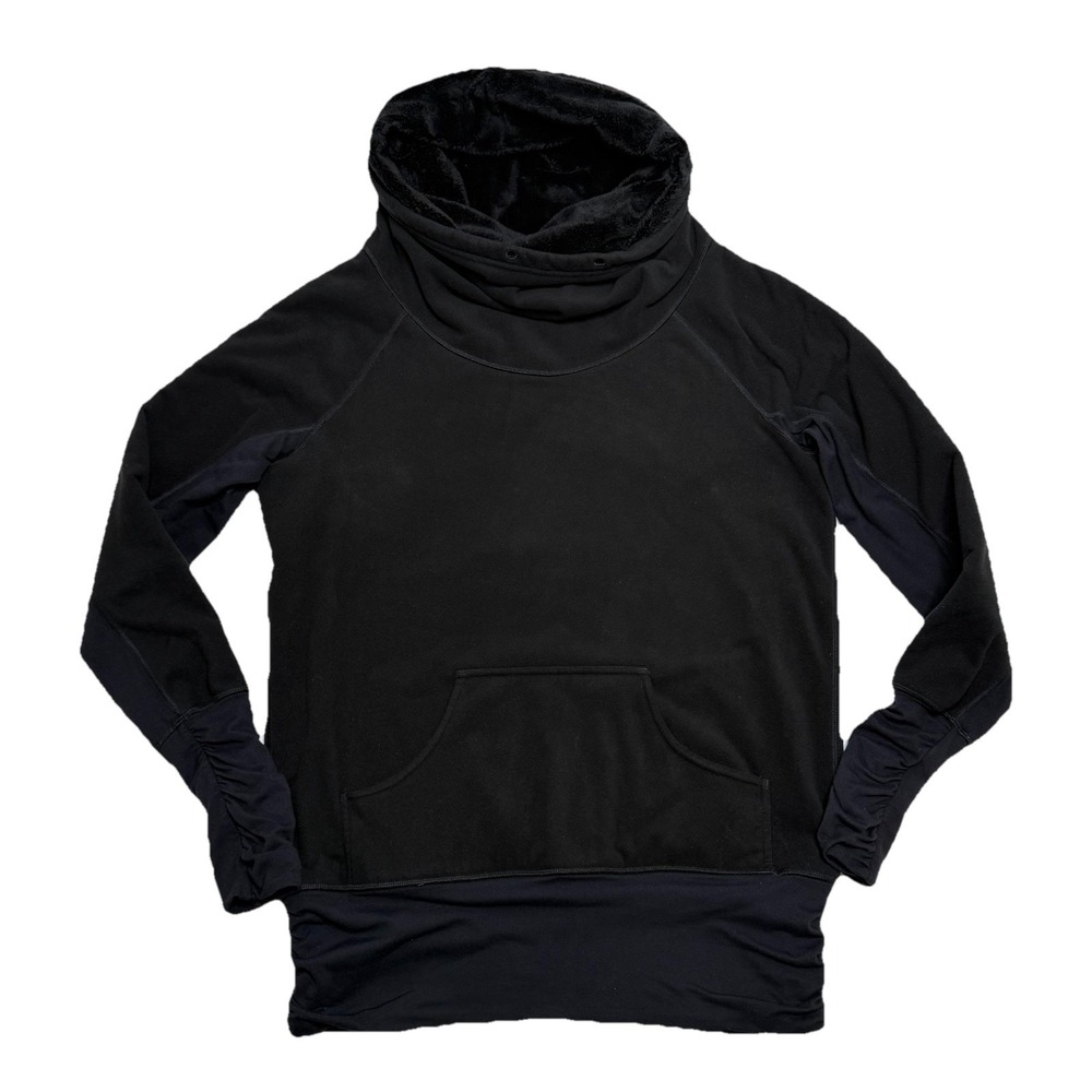 Lululemon Don't Hurry be Happy Pullover‎ Black Fleece W3228S Sweatshirt Rulu 10